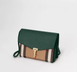 [BURBERRY] 버버리 여성 하우스 체크 레더 멕켄 바디 크로스백 다크그린 80088801 : 빅엉클