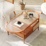 다과상 개다리 전통 찻상 일본식 원목 티타탄 2층 소형 평형 장홍유리 티 테이블 현대 : 이룸구매대행