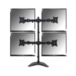 쿼드 다중 수직 듀얼 모니터암 4대 거치대 멀티 모니터스탠드 주식용 CCTV BDM48 : 브리즈오디오