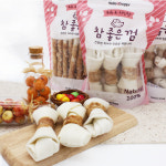 유통기한 25년 6월 20일 헬로도기 참좋은껌 치킨우유껌 6p, 250g, 1개 : 펫 마트