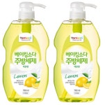 1종 주방세제 깨끗하고 상큼한 베이킹소다 주방세제 레몬향 780ml X 2개입 : I뚜기뚜기I