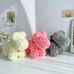 인형꽃다발 조화 생화같은 장미꽃 강아지 꽃다발 인형화환 : 센트오브로즈