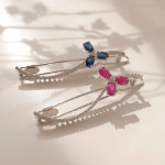 제이로렌 루비 사파이어 플라워 헤어핀 H0653 : 제이로렌