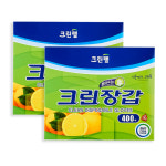 크린랩 크린장갑 400매x2개 : 경인장갑