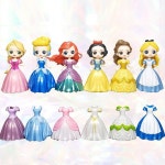 공주 6명 캐릭터 드레스 옷 12벌 피규어 세트 11cm : 무림스토어