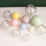 라운드 볼 캔들 몰드 수제 캔들 몰드 플라스틱 캔들 비누 도구 diy 아로마 테라피 석고 공예 캔들 만들기 용품 : 제임스농장
