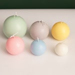 라운드 볼 캔들 몰드 수제 캔들 몰드 플라스틱 캔들 비누 도구 diy 아로마 테라피 석고 공예 캔들 만들기 용품 : 제임스농장