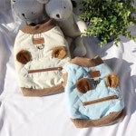 강아지 패딩 곰돌이 하네스고리 기모 조끼패딩 국내산 겨울옷 : 댕라이프