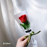 심플 한송이 장미꽃다발 기업행사 답례품 단체꽃 : 렛잇플라워