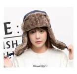 남성방한모자 귀덮개모자 양털 귀달이 모자 패딩 군밤장수 남자 방한모 귀마개 : 한국코리아