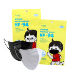 퓨어라이프 어린이 새부리형 황사 방역용 마스크 KF94 소형 1매 블랙/화이트 : 케이솔루션