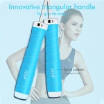 점프 로프, 밝은 파란색 미끄럼 방지 핸들 및 빠른 볼 베어링 엉킴 줄넘기 체육관 피트니스 홈 운동 슬림 바디 : 킴스문고