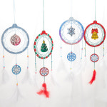 크리스마스 드림캐쳐 만들기 diy 모빌 장식 트리 조명 : 핑킹몰