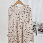 여성 잠옷 로봇 순면 홈웨어 원피스 수유 66 77 88 임부 선물 빅사이즈 롱 겨울 : 안나1983 - 바른몰