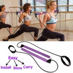 요가 휘트니스 장비 휴대용 필라테스 스틱 바 스포츠 저항 밴드 홈 운동 다리 팔 복부 트레이너 밧줄을 당겨 : 킴스문고