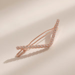 제이로렌 V 여성 큐빅 로즈골드 포인트 패션 데일리 헤어핀 : 제이로렌