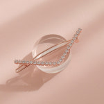 제이로렌 V 여성 큐빅 로즈골드 포인트 패션 데일리 헤어핀 : 제이로렌