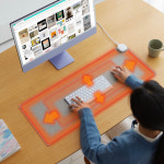 아이보우 온열마우스패드 데스크 히팅 매트 발열 장패드 : IVOW