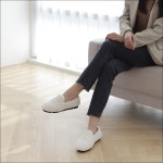 뽀글이슬립온 양털 퍼 여성털 털안감 화이트 겨울 슬립온 : 은컴가게