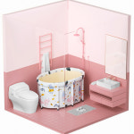 간이욕조특대 106cm 집에서목욕하는통 욕조 목욕 목욕통 접이식 욕조통 가정용 이동식 : 소소흣