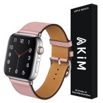 애플워치 11 10 울트라 9 8 7 6 SE 2세대 SE3 피렌체 소가죽 스트랩 밴드 시계줄 호환 44/45/46/49mm : 아킴