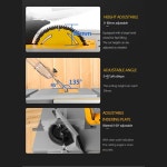 오래보아 원형톱 목공 전기 절단 도구 다기능 전기톱 테이블쏘 1500W : 제임스농장