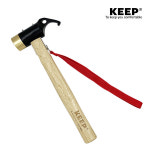 KEEP 캠핑 황동 파운딩 해머 스틸 다용도 우드 감성 팩 망치 : KEEP