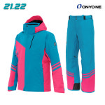 2122 ONYONE TEAM 1 OUTER 자켓[ONJ94400] + 팬츠[ONP94450](온요네 팀 원 스키복 상하의세트)-TURQUOISE xF.PINK : 스윔스노우