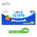 스마트홈 위생백 17x25cm 100매 주방용품 일회용품 : 노아리빙스토어