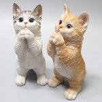 앙증맞은 트레이 고양이 장식품 고양이 인테리어 조각상 미니어처 피규어 조형물 장식 소품 : 아네샵