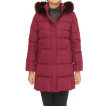 크로커다일레이디 여성 패딩 기본 하프 후드 덕다운 오리털 캐주얼 폭스퍼 점퍼 빅사이즈 : 아이오디