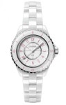 샤넬 H6755 여성 J12 핑크 블러쉬 33MM 화이트 세라믹과 스틸 워치 한정판 : 글램피플