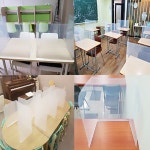 비말차단 코로나 투명 3단 가림 막 판 접이식 칸막이 학교 학원 급식실 식당 카페 도서관 : 오와이엘