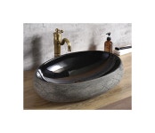 ST-854-A 블랙앤그레이 고급 탑볼세면대 하이엔드인테리어 포인트 카페 병원 상가 펜션 : 티온바스