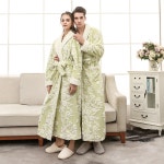 bathrobe 샤워 가운 까운 베스로브 배스로브 호텔 모텔 골프장 목욕 꽃 플란넬 커플 겨울 잠옷 따뜻한 두꺼운 연인 긴 잠옷 캐주얼 친밀한... 