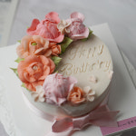 앙금플라워떡케이크  생화형 크레센트 1호 달떡구르미 동탄 수원 오산 생신 기념일 돌잔치 환갑 칠순 팔순 떡케익 : 고급수제 앙금플라워떡케이크