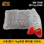 4호 50EA (1kg 딸기택배포장) 설향 장희 죽향 금실 메리퀸 만년설 킹스베리  딸기포장 과일택배포장 공기완충재 : 에어젠