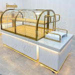 빵 진열장 쇼케이스 진열대 캐비닛 과자 케이크 숍 솔리드 우드 아크 나카지마 모델 유리 : 엠트레이더스