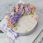 앙금플라워떡케이크  생화형 크레센트 3호 달떡구르미 동탄 수원 오산 생신 기념일 돌잔치 환갑 칠순 팔순 떡케익 : 고급수제 앙금플라워떡케이크