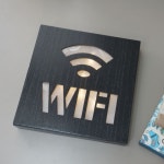 LED 와이파이 표시 디자인 벽장식 카페인테리어 : 해피아우어