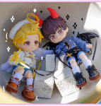 오비츠11옷 천사 악마 날개 옷 : 핑크팡