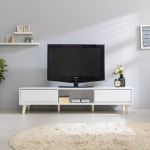 좁은거실용 심플 TV 거실수납장(150cm 2컬러) AV 앤틱 예쁜 티브다이 목재 : 자르파라