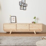 밝은 원목 인테리어 거실 3단 서랍 티비장(180cm) 자취방 얇은 북유럽 목재 : 자르파라