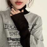 망사 시스루 폴라 티 얇은 레이어드 이너 목티 : 레몬파인