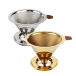 필터가 필요없는 반영구 코팅 스텐 커피 핸드 캠핑 드립 용품 홈 카페 스탠드리퍼 실버 : 생활보감공식몰