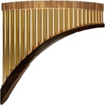 (하나악기) 노블 오카리나 팬플릇 올리브금관 E-22 C Key C조 팬플루트 e22 골드 노블팬플릇 : 하나악기