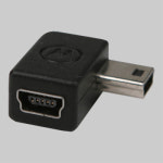 Coms USB 젠더- 미니 5핀(Mini 5P) M/F 꺾임형(꺽임) G3896 : 포인트플러스