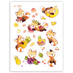 82번 수채화 랫서 판다 15장 팬더 동물 캐릭터 스티커 인스 인쇄소 다이어리 꾸미기 다꾸 스티커북 어린이집 교구 (별별상점) : 마요다락방::MAYO::