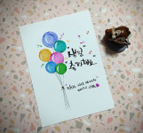 기념일 수채 캘리엽서 : 수채랑캘리랑