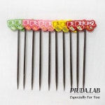 사각글자픽 소 대박나세요 10개입/장식픽 화분꽂이 사각글씨픽 메세지픽 목각장식픽 : 피우다랩